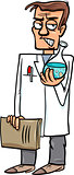 evil scientist cartoon illustration