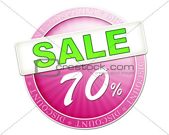 sale button 70%