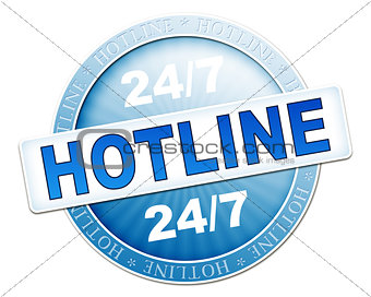 hotline button blue