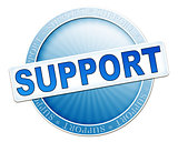 support button blue