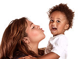 Happy family having fun
