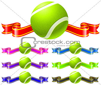 Tennis Ball with Ribbon set