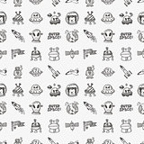 seamless doodle space pattern