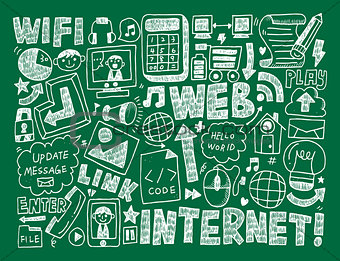 doodle internet web background