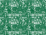 doodle internet web seamless pattern