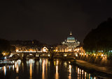 St. Peter's Basilica, Vatican City, by night