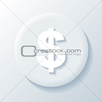 Dollar 3D Paper Icon