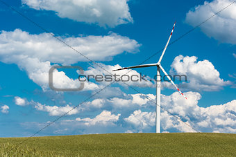wind farm on rural terrain