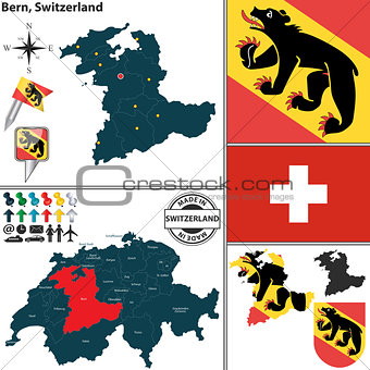 Map of Bern, Switzerland