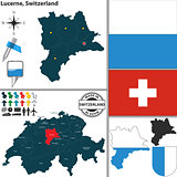 Map of Lucerne, Switzerland