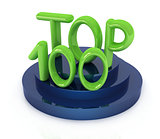 Top hundred icon on white background