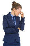 Portrait of frustrated business woman