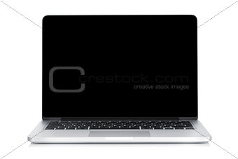 Laptop with blank screen