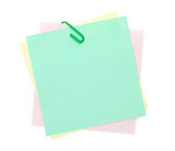 Colorful post-it notes with clip