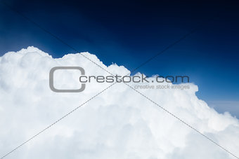 Blue sky with clouds background with copy space