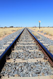 Namibian desert railway line perspective