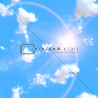 Blue sky with clouds