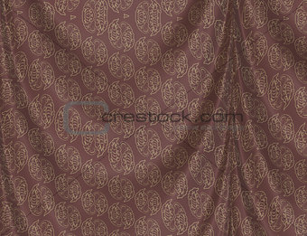 Brown curtain with pattern