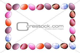 Colorful Easter eggs frame