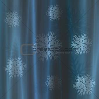 Curtain with snowflakes