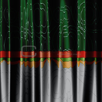 Green and grey curtain background