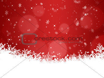 Red background with snowflakes