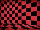 Red Checkered Old Room