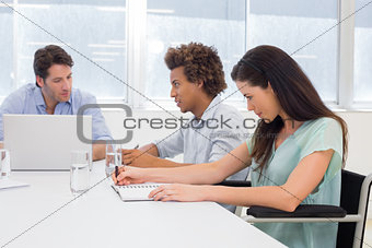 Attractive casual business people at meeting