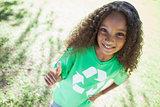 Young environmental activist smiling at the camera