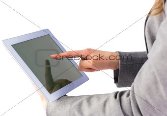Businesswoman using a tablet pc