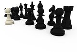 White pawn facing black opposition