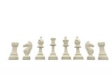 White chess pieces in a row