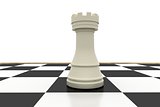 White rook on chess board
