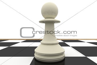 White pawn on chess board