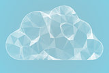 Angular cloud design in white