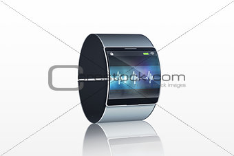 Futuristic wrist watch with display