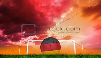 Composite image of football in germany colours