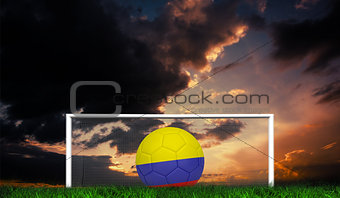 Composite image of football in colombia colours