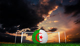Composite image of football in algeria colours