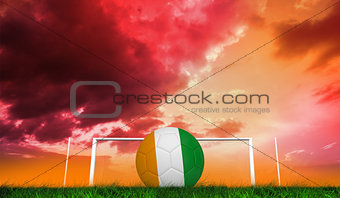 Composite image of football in ivory coast colours