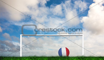 Composite image of football in france colours