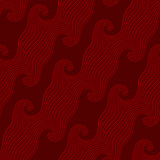 Red curved diagonal lines textured with emboss seamless pattern