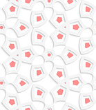 White  geometrical floristic net seamless pattern