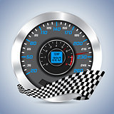 Speedometer with rev counter