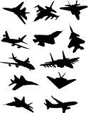airplanes silhouette