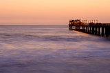 Famous jetty in Swakopmund, a germam style colonial city