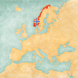 Map of Europe - Norway (Vintage Series)