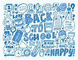 doodle back to school background