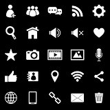 Chat icons on black background