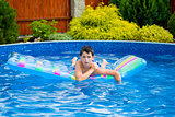 Boy in swimming pool 